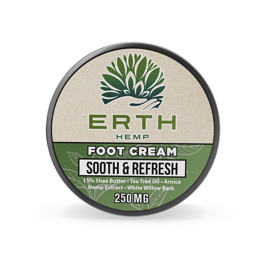 ERTH Sooth & Refresh CBD Foot Cream 250mg Mollify CBD